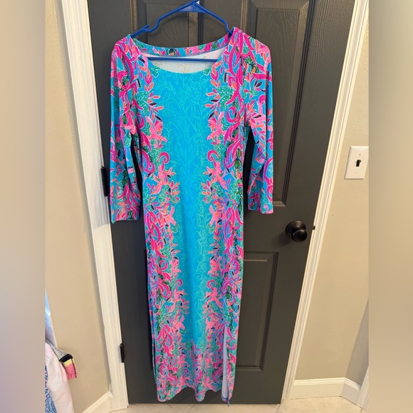 Lilly Pulitzer Carabella Seaweed Bamba Dress Like New, WORN ONCE - Picture 1 of 5